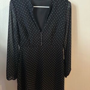 PERFECT CONDITION! Worn only once! Showpo. Black Polka Dot Dress Size S